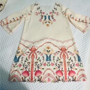 Boutique brand  NWOT Size Large  Floral Patterned Cream Dress